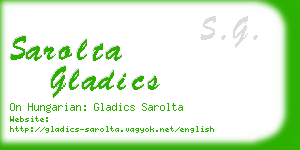 sarolta gladics business card